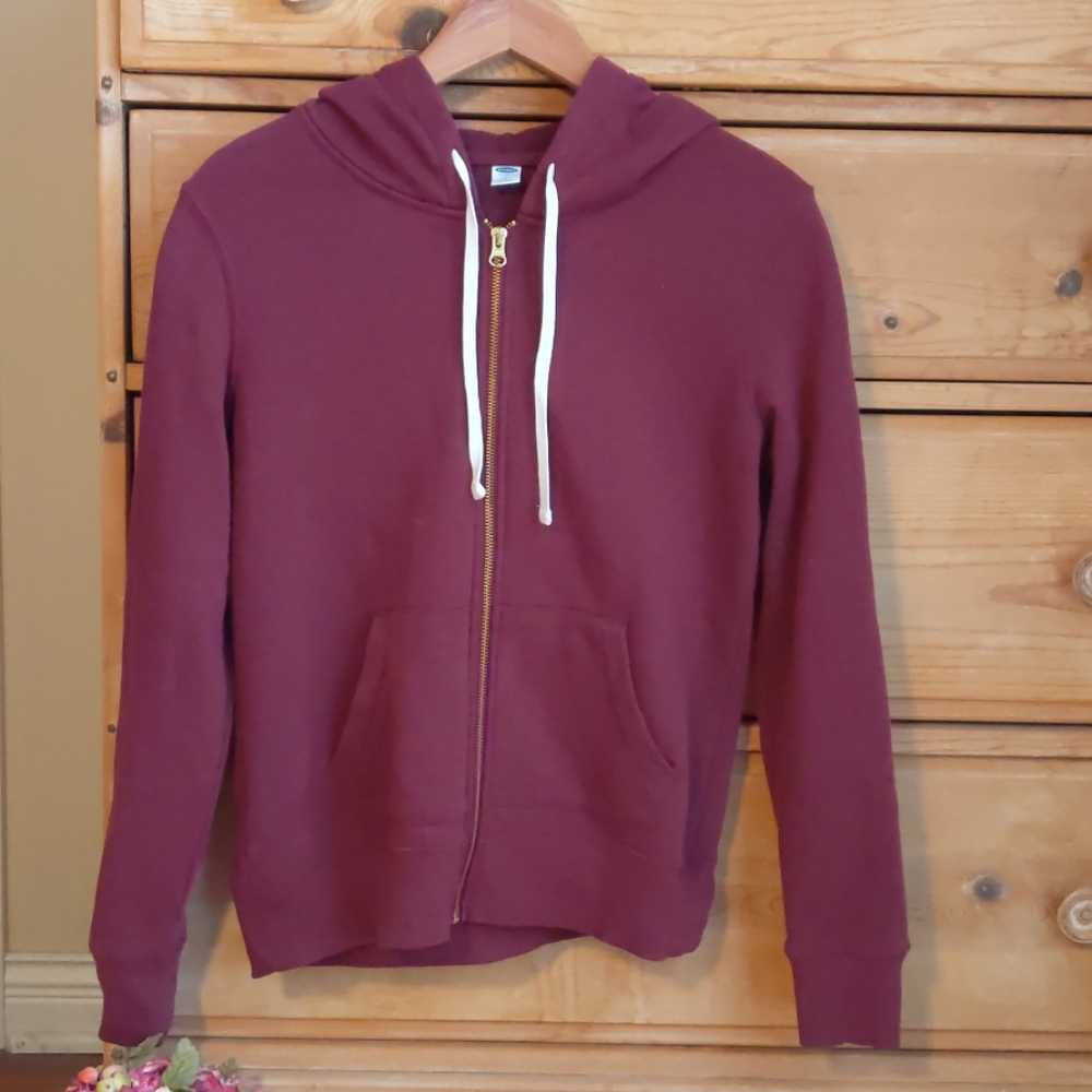 Old Navy Burgundy Zip Hoodie